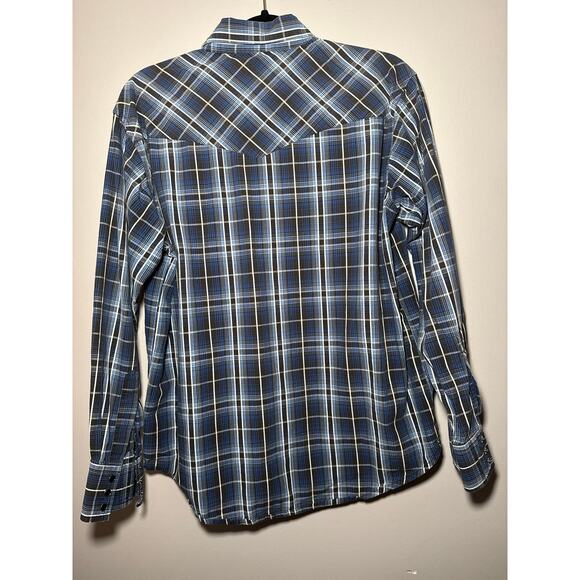 Men's Wrangler Long Sleeve Western Shirt with Pearl Snaps Medium - Picture 5 of 12